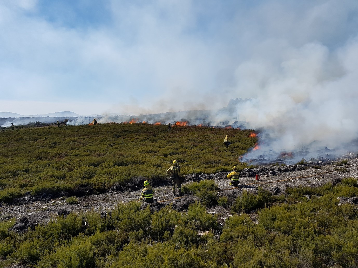 Prescribed burning in Spain during the fall to control fuel load