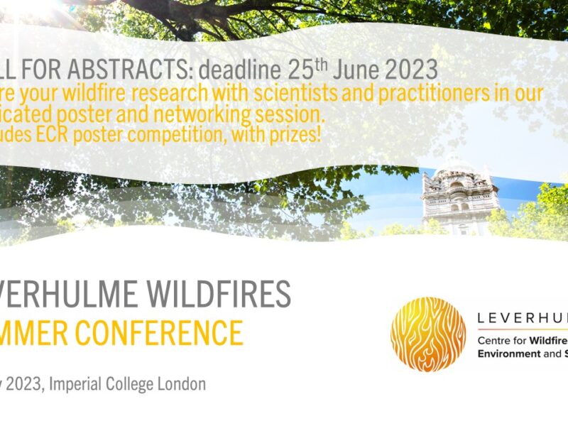 Leverhulme Wildfires Summer Conference 2023 – call for poster abstracts