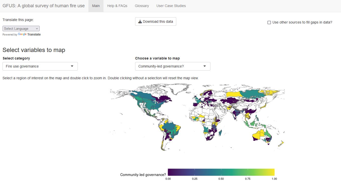 Making human fire use data more accessible: The Global Fire Use Survey app