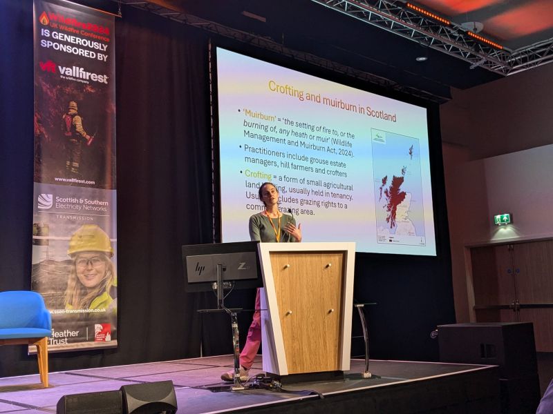 Dr Cathy Smith presenting at the UK Wildfires Conference