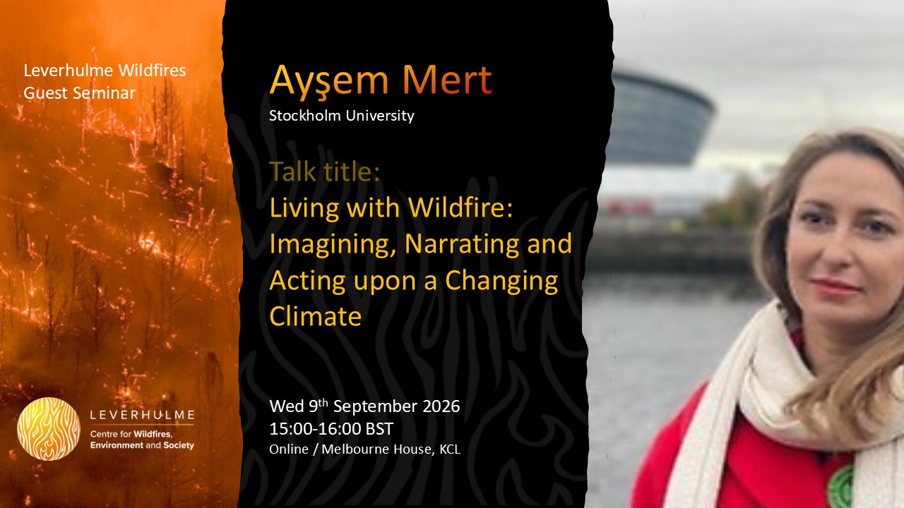 Upcoming:  Guest Seminar – Living with Wildfire: Imagining, Narrating and Acting upon a Changing Climate (9 Sept 2026)